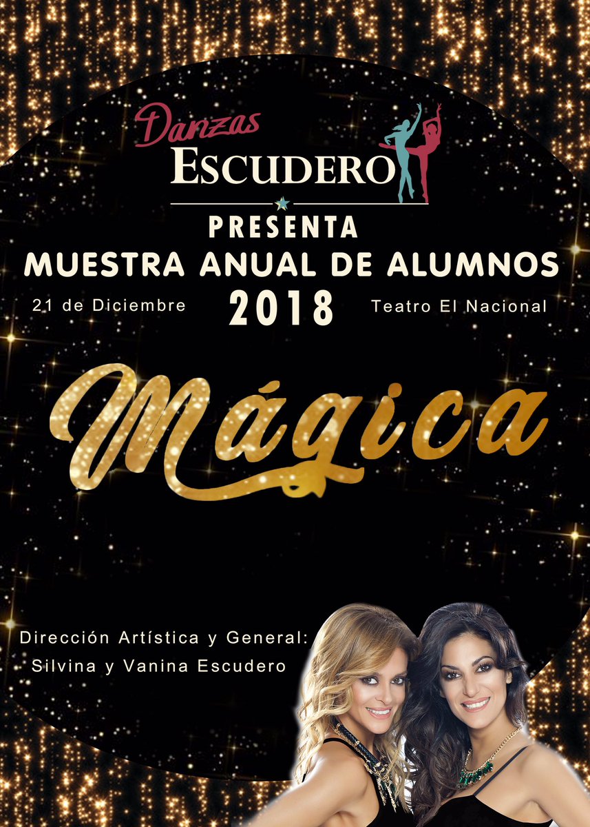 🌟. ｍａｇｉｃａ .🌟
Este año, tras meses y meses de trabajo en clase, presentamos nuestra MUESTRA ANUAL DE ALUMNOS 2018 en el Teatro El Nacional.
Gracias a los alumnos y profesores por su trabajo incansable y a las familias por apoyarnos
¡Nos vemos en lo que será una gran noche!