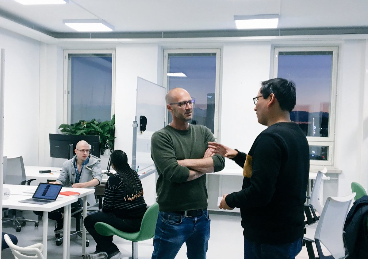 VerticalVC's tweet image. Happening now: mentoring @SlushGIA #startups from all around the world here at Vertical 🌎💫 What an impressive teams, such a pleasure having them here #impact #slush18 #digitalhealth #wellbeing