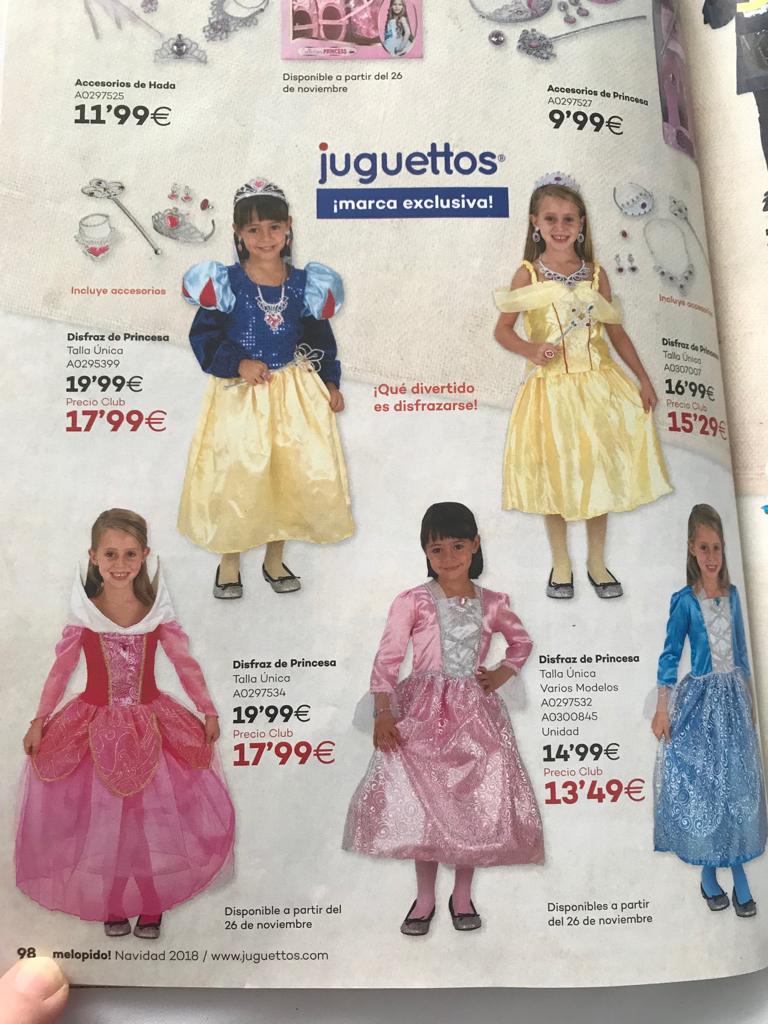 Inés Ortega V. у Твіттері: «Catálogo de ¿2018? De @juguettos Busca un disfraz de niña y te daré ¡princesas a cholón! Lamentable que sigamos así 🙄… https://t.co/tHKeQI1EES»