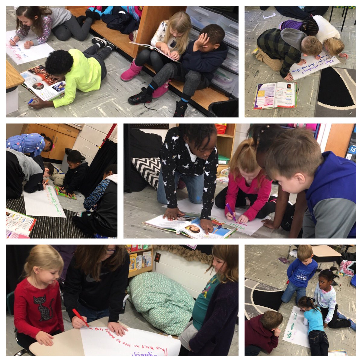 malette_amanda's tweet photo. The Munchkins were engaged in their learning this morning using the jigsaw method to learn about sound vocabulary.  Each group had a vocabulary word to “teach” the rest of the class! They loved it! #EastLakeStrong #BetterTogetherHenry #engaged #awesomeclass https://t.co/E21QmcGB7b