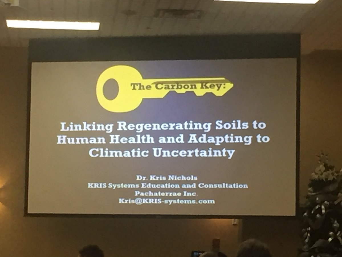 Dr Kris Nichols announces at #regenerativeAg18 that she is moving to Calgary, AB Canada to work with #pachaterrae #kimcornish