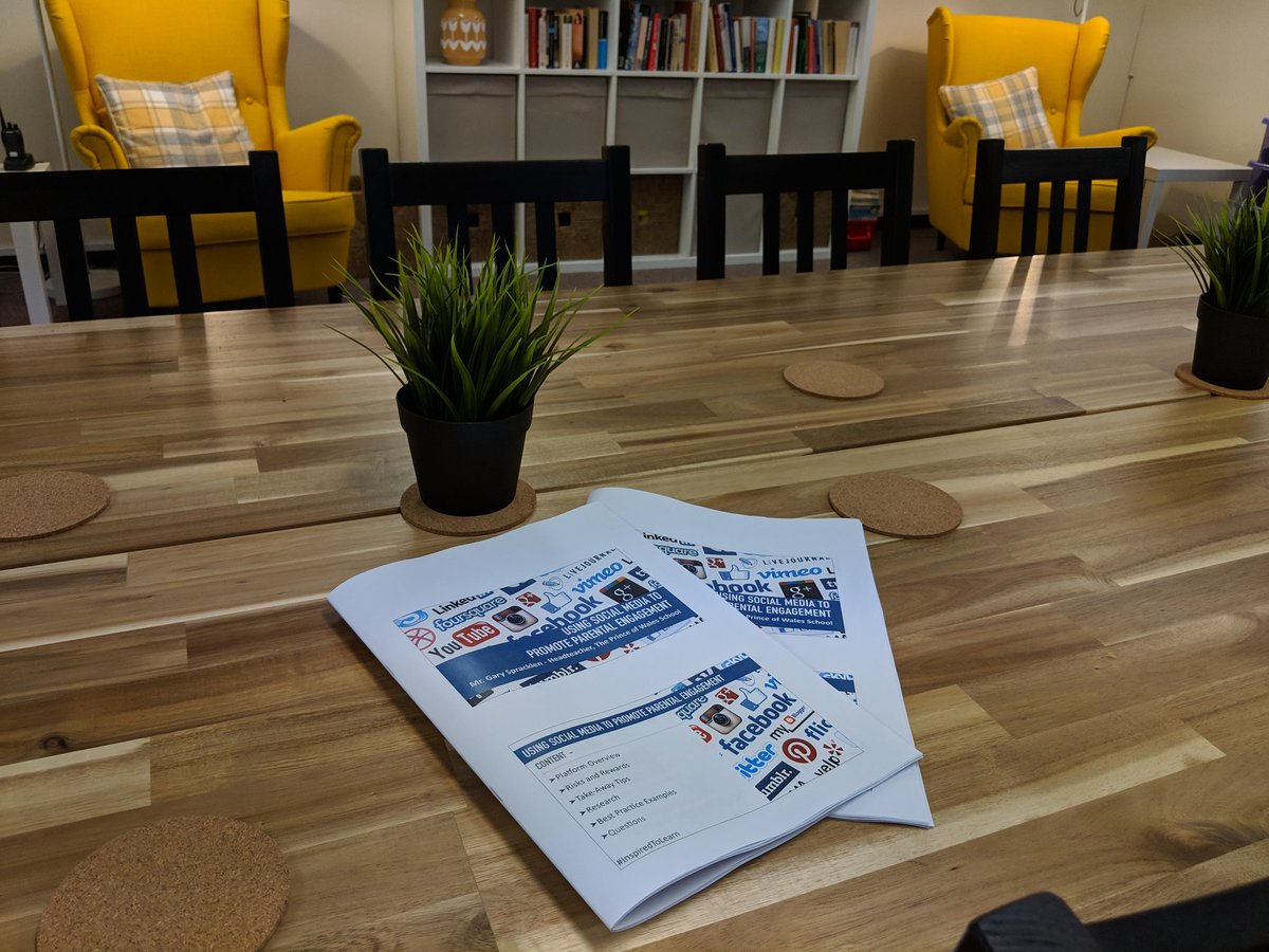 Nelkcarps's tweet image. All set for tonight&apos;s #InspiredToLearn workshop on &apos;Using social media to promote parental engagement&apos; here at The Prince of Wales School Training Centre. #LocalCPD