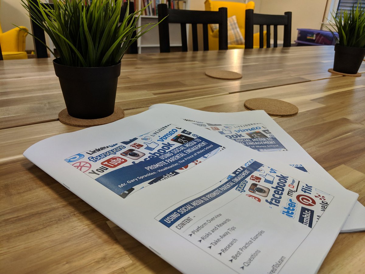 Nelkcarps's tweet image. All set for tonight&apos;s #InspiredToLearn workshop on &apos;Using social media to promote parental engagement&apos; here at The Prince of Wales School Training Centre. #LocalCPD