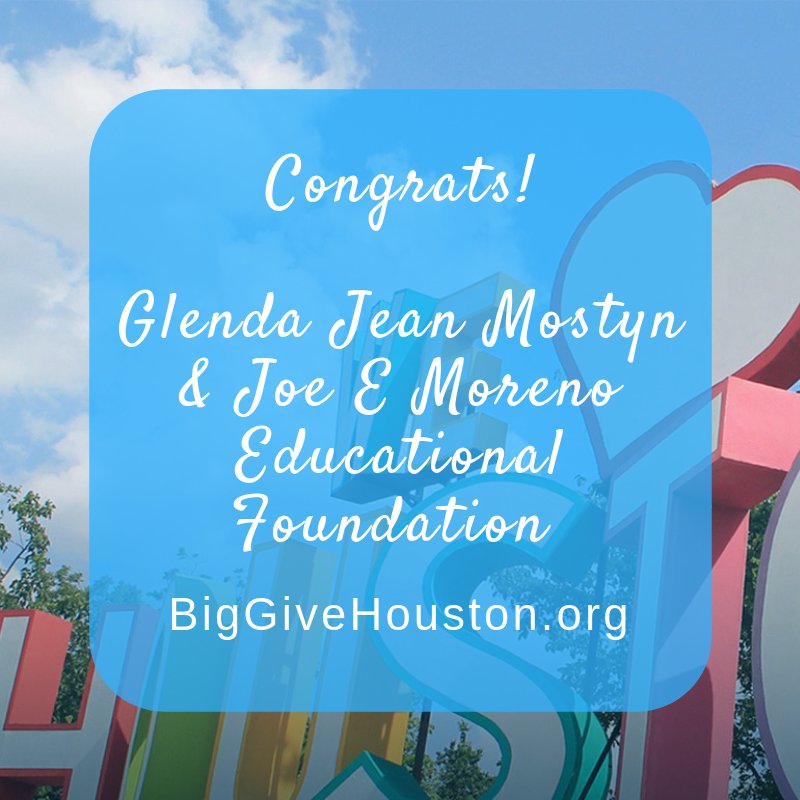 Congrats <a href="/mostynmoreno/">Mostyn Moreno</a> for their #BigGiveHouston award for social media engagement! #GivingTuesday