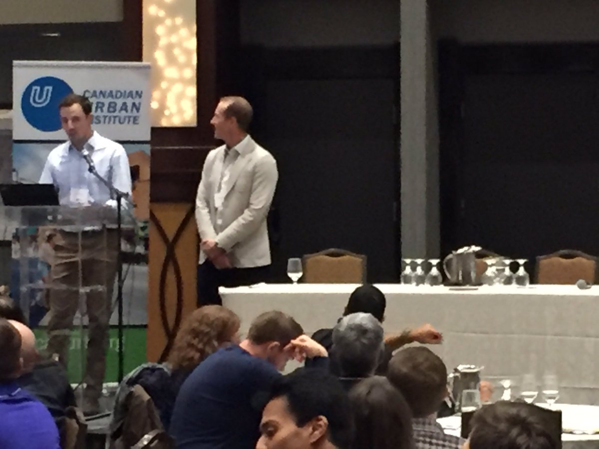 CANURB's tweet photo. Derek Stephens and Chris Lant of SCS Consulting presenting on using #drone #technology for #soil tracking and volume quantification at #2018ESS https://t.co/MBiMPPvCxN