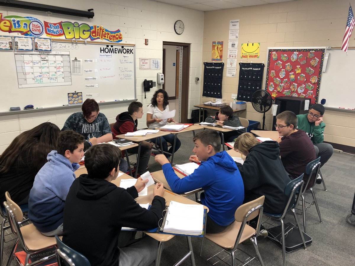RapsAlgebra1's tweet photo. Getting ready for tomorrow’s quiz!! Team 2 was our winner!! #MMScoltlife @MemorialColts https://t.co/MEGiZmvVX3
