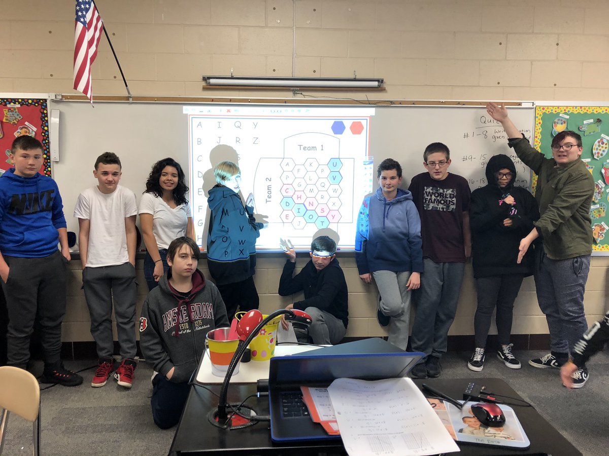 RapsAlgebra1's tweet photo. Getting ready for tomorrow’s quiz!! Team 2 was our winner!! #MMScoltlife @MemorialColts https://t.co/MEGiZmvVX3