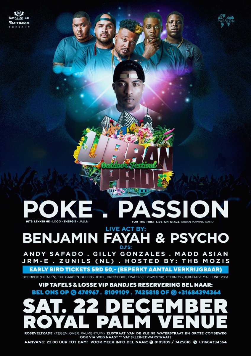 Zaterdag 22 December ‘URBAN PRIDE’ with POKE &amp; PASSION live on stage!