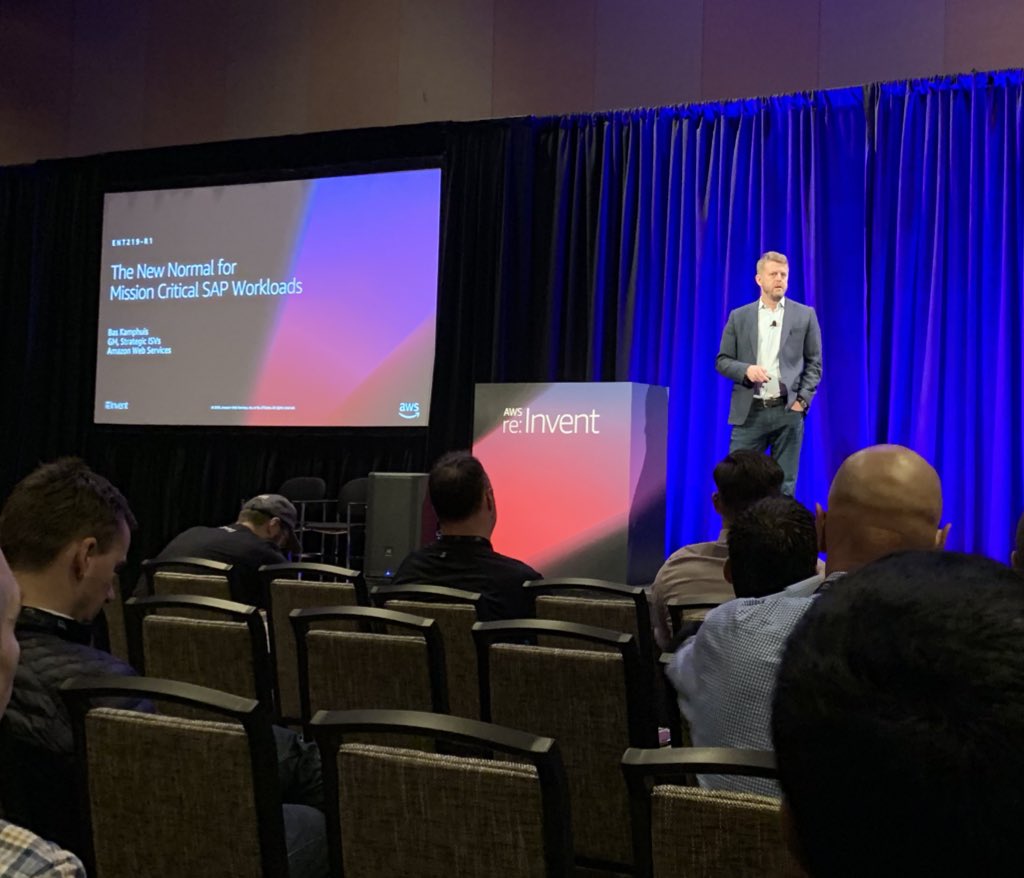 Mr_Sprov's tweet photo. @sapcp on @awscloud presented by @BasDutch1 on #reInvent - great to work with you guys https://t.co/B4cjmSaYcp