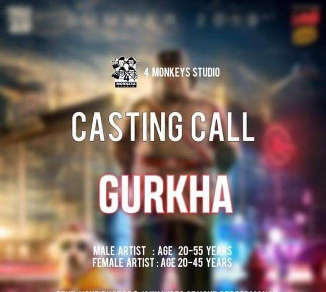 AuditionAreHere's tweet photo. https://t.co/o1ujbgvKBO
Casting Call 🎭 #Gurkha #GurkhaMovie #arh #auditionsarehere #4MonkeysStudio #FourMonkeysStudio Looking for Male and Female. Check our website for more details. https://t.co/SSj29TMyTs