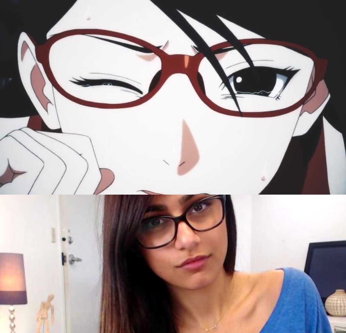 FolhadeKonoha's tweet photo. Kishimoto admite ter criado a Sarada Uchiha pensando na estudante de física Florence e modelo de webcam norte-americana Mia Khalifa. https://t.co/YuYN7YGj9u