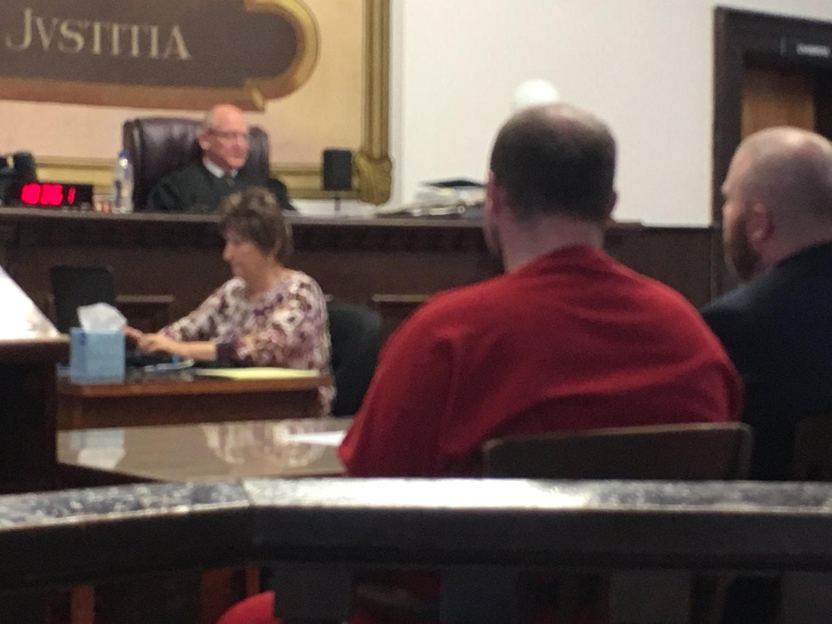 Judge Randy Deering reads 22 count indictment to George Wagner IV in Pike County Common Pleas Court.  Wagner charged with aggravated murder in connection with Rhoden family murders.  ⁦<a href="/WCPO/">WCPO 9</a>⁩