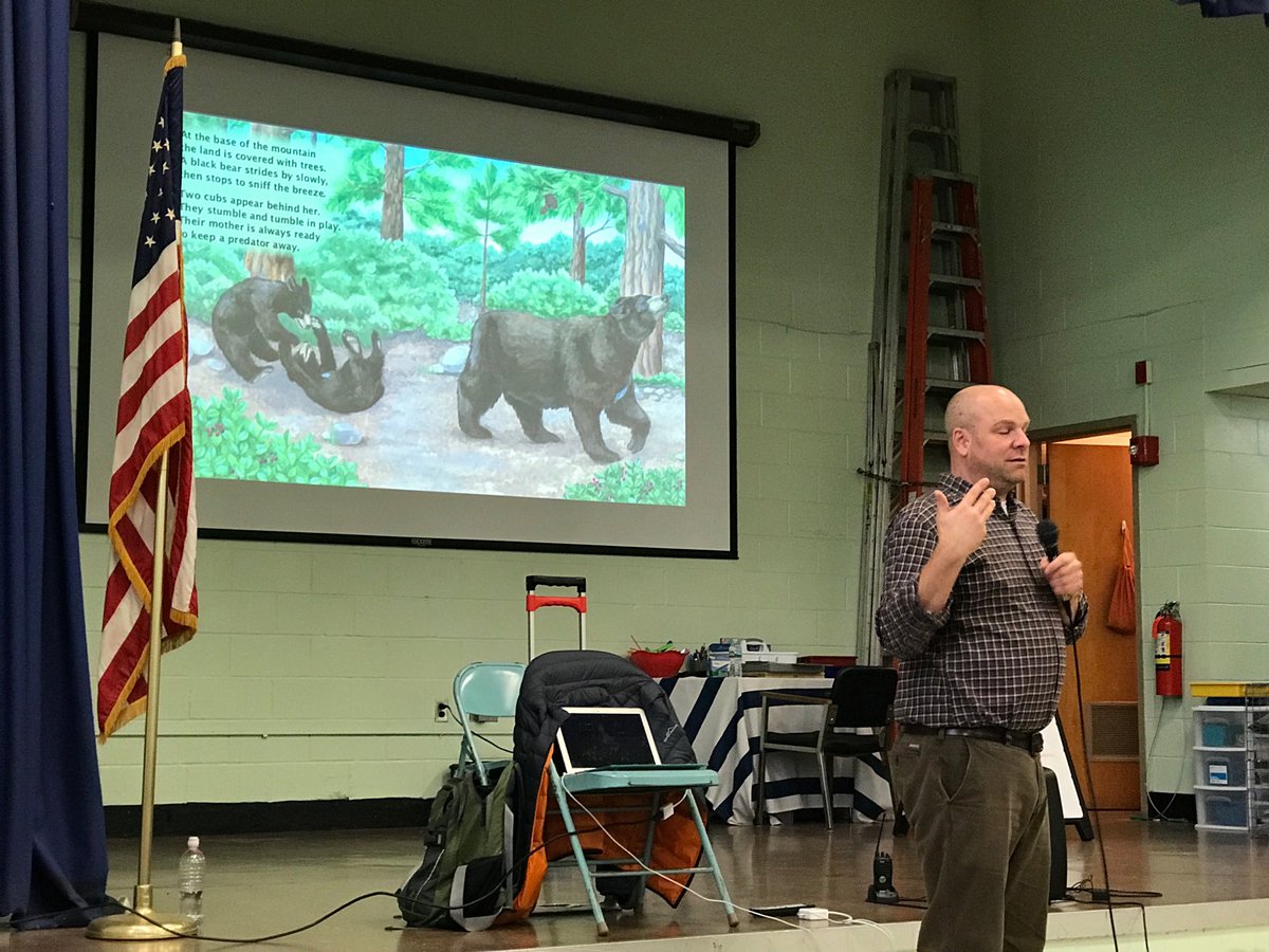 ⁦@kevkurtz5000⁩ shared his poetic verse explaining the changing climate up the mountain #storing food #pollinatorsAreImportant  #wpsk12