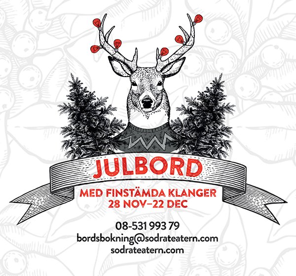 Om bara 12 minuter drar årets första julbord igång här på Södra Teatern. Sugen du med? Läs mer här: sodrateatern.com/mosebacke-etab…