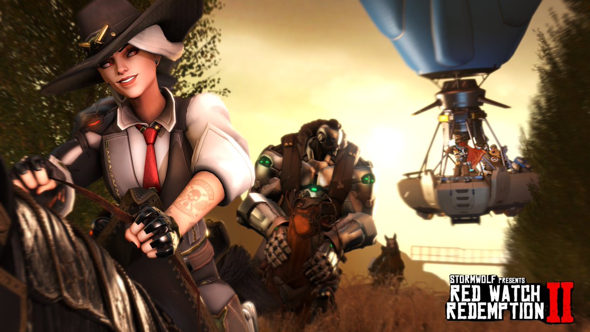 The_Storm_Wolf's tweet photo. When you want RDR2 on PC but @RockstarGames keep letting you down so you gotta settle for next best thing. #Overwatch #OverwatchAshe #Ashe #overwatchbob #mccree #fanart #memes #RedDeadRedemption2 #RDR2 #RockstarGames https://t.co/eVkpw0a5BD