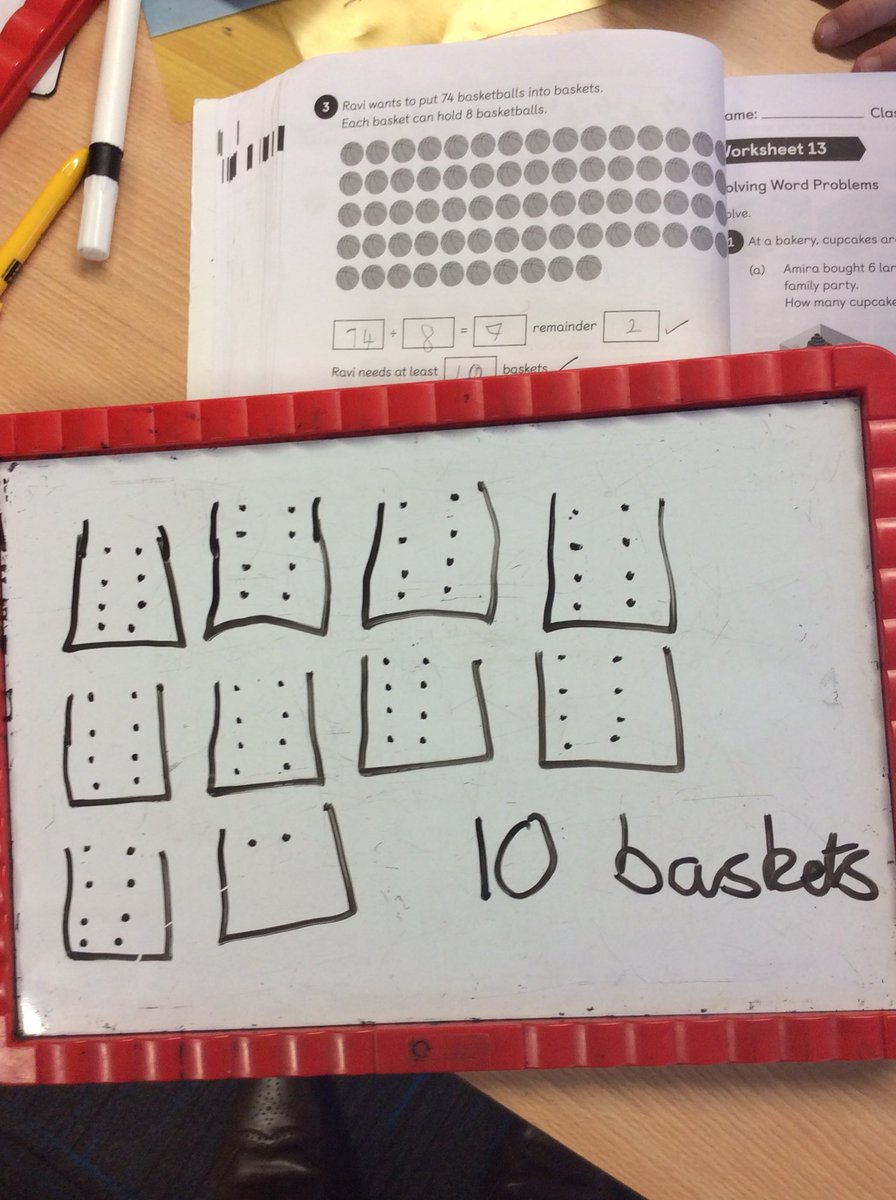 BhaYear4's tweet photo. Excellent maths in Otters class this morning using visual methods to show a division problem. @BHA_TQ #clevermaths https://t.co/wUN6UZ2OeS