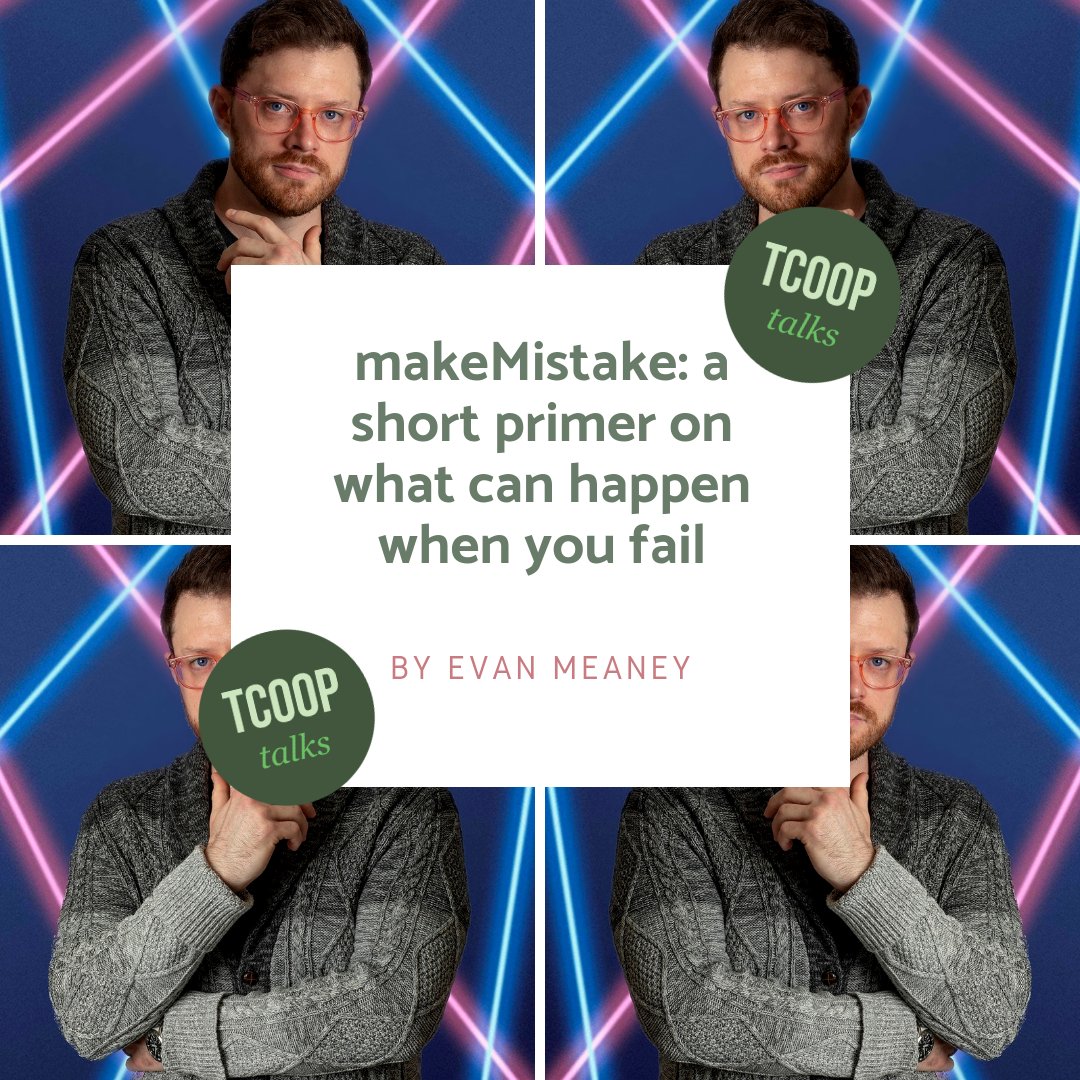 UofSClibraries's tweet image. Today! TCoop Talks w/ @UofSC_SVAD&apos;s Evan Meaney &amp;amp; his presentation &quot;makeMistake: a short primer on what can happen when you fail&quot;. Noon, Scholar&apos;s Corner, Thomas Cooper Library. Free coffee &amp;amp; cookies for attendees. Open to all! #yourtcoop #tcooptalks #scholarscorner