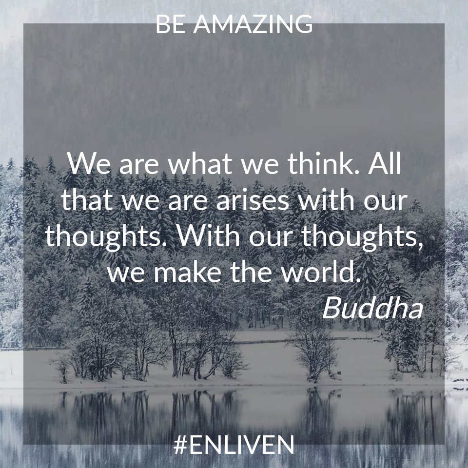 We are what we think. All that we are arises with our thought... - Buddha #ENLIVEN #bebetter #qotd #motivation #quotes