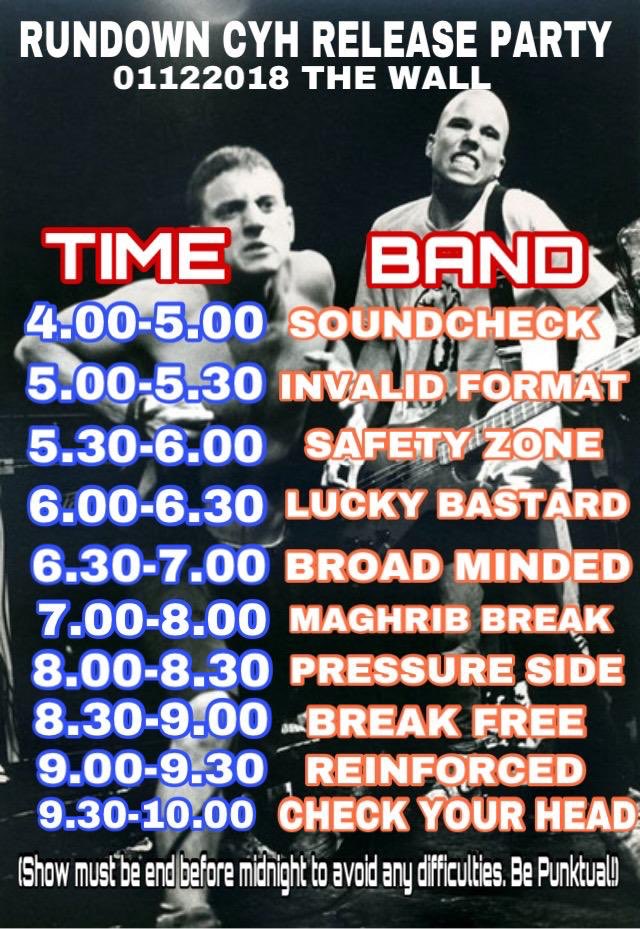 Jenn_Thompson's tweet photo. #JOHOR SATURDAY December1 @checkyourheadmy DEMO RELEASE PARTY TheWall #BatuPahat supported by @reinforcedkxv @breakfreecrew @safetyzonee @BroadMindedHC #InvalidFormat @pressuresidehc #LuckyBastards
Performance Schedule Attached : https://t.co/7IEVBjpxAy