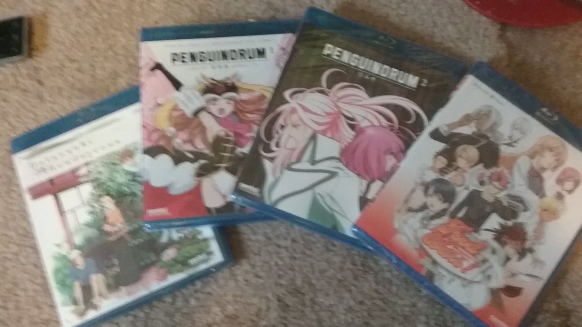 AndrewSasala's tweet photo. My #sentaihaul from @SentaiFilmworks came in and I can't wait to rewatch all of these, finally at Blu-ray quality! This is the best uwu https://t.co/EBwZmOsOy8