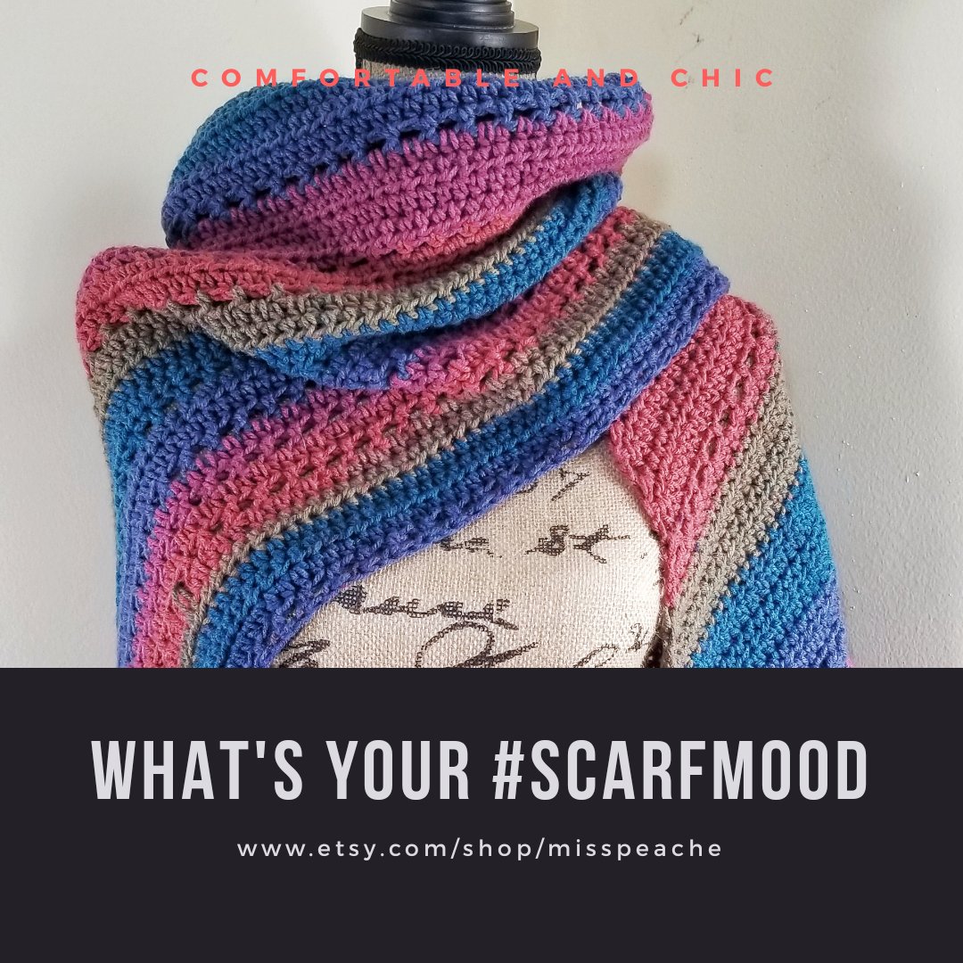 Just listed and already on sale! 
Etsy.com/shop/misspeache 
 #scarfmood 
 #scarfseason #scarf #etsymisspeache #infinityscarf #stockingstuffers #teachergifts #bestiegifts