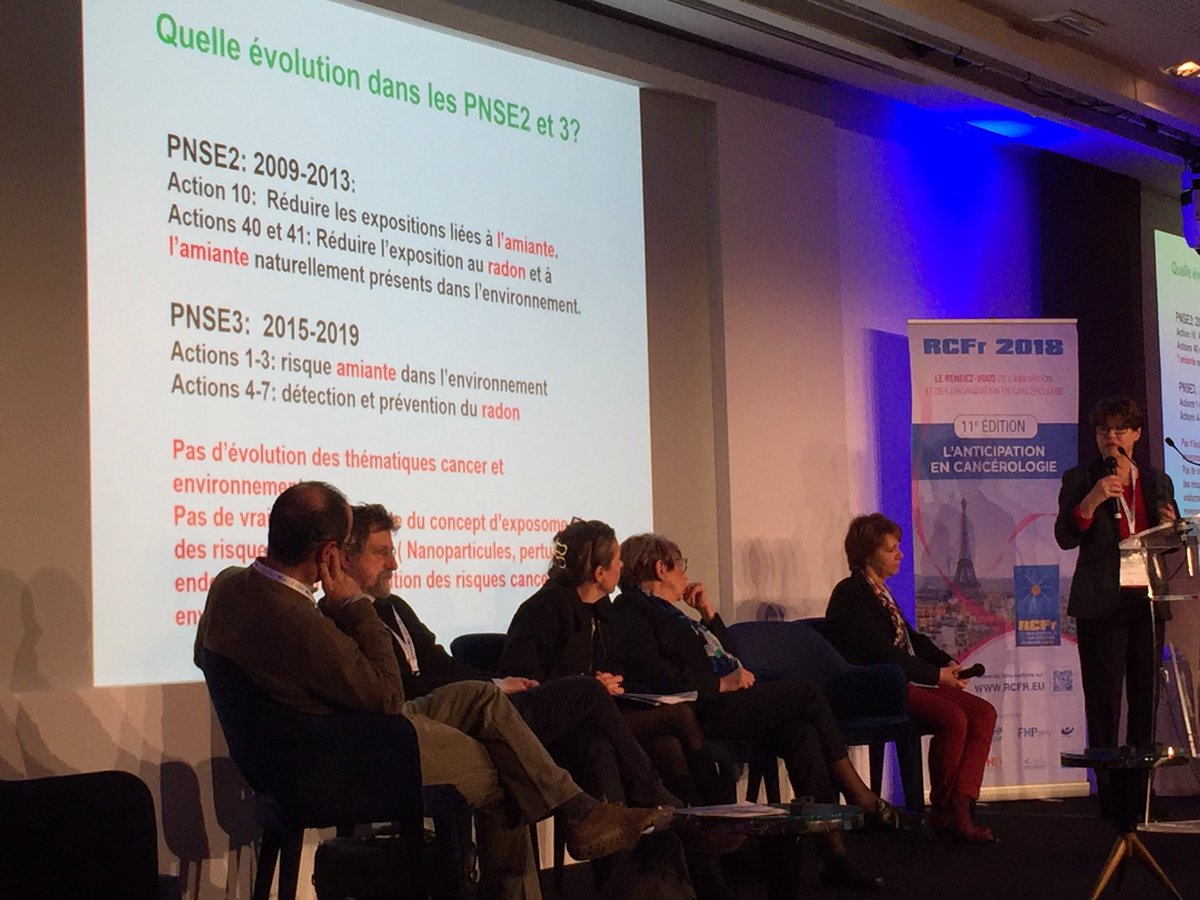 RCFr_live's tweet photo. #RCFr18 "Le lancement de ces plans santé environnement étaient importants pour comprendre qu'il fallait travailler pour diminuer les risques d'exposition au cancer" selon F. Marano https://t.co/4unPFa2tSy