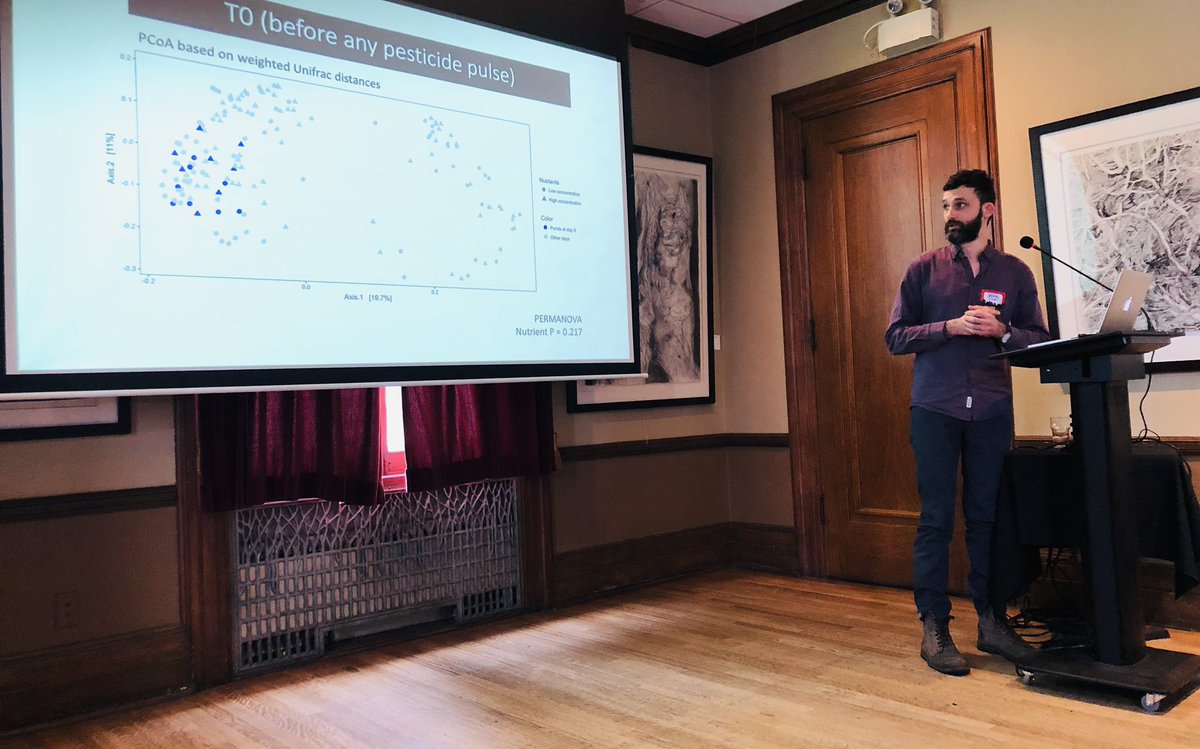 <a href="/nbcosta/">Naíla</a> <a href="/LEAP_sci/">LEAP</a> results shown off by @bjesseshapiro at #MEES - very cool evidence of picoplankton community reorganization in response to pesticides #neonic #glyphosate
