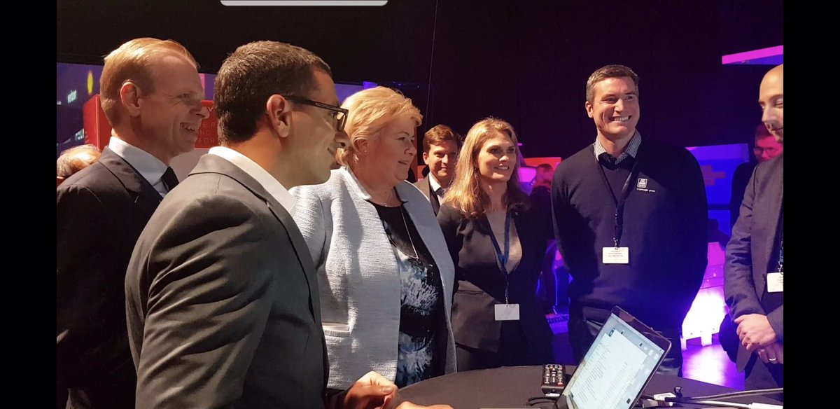 yara's tweet photo. The future of farming is here and the Norwegian PM @ErnaSolberg is all agri + tech = ❤️ Digital Farming hast the potential to transform the sustainability of agriculture, providing farmers w/ the right information &amp; knowledge @stholsether #XynteoExchange #XE18 #ReinventingGrowth https://t.co/kGLfm5xpBe