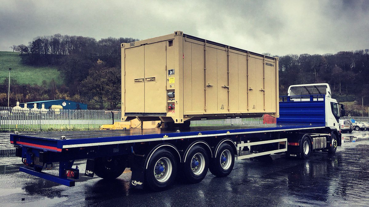 WeatherhavenUK's tweet photo. Great to see the result of some big efforts from the UK team to get one of our advanced MECC military expandable containers systems out of the door. This mobile workshop will now work its way to one lucky customer. #mecc #weatherhaven #mobileworkshop #isocontainer #military https://t.co/q7iXLzAcTJ
