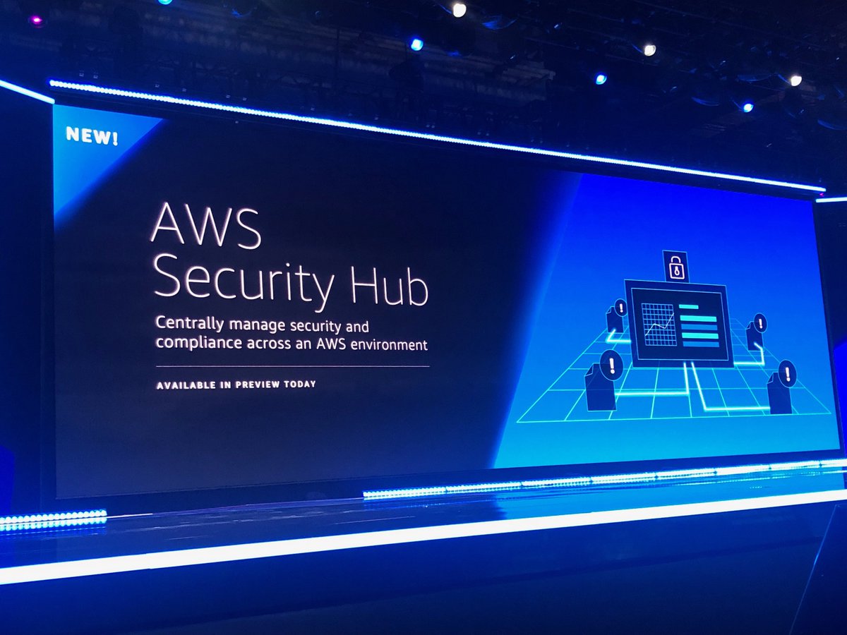 rneelmani's tweet image. ⁦@awscloud⁩ launches #AWSSecurityHub for centrally managing security and compliance across ⁦@awscloud⁩ environments. ⁦@ajassy⁩ ⁦@AWSreInvent⁩