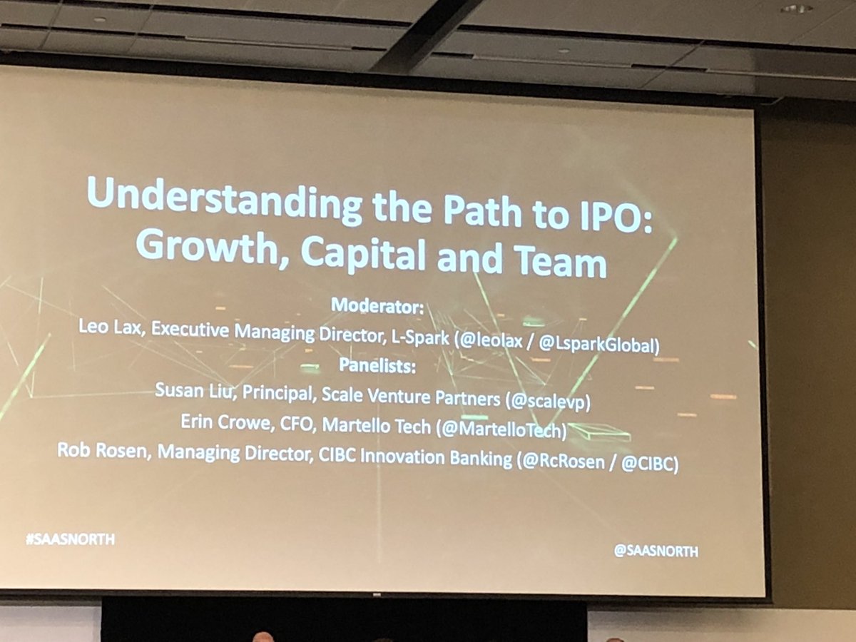 #SaaSNorth some great insights from IPO CDN thought leaders <a href="/SAASNORTH/">SAAS NORTH</a>