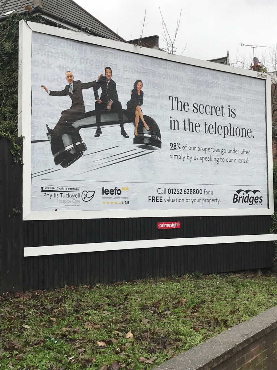 Feefo_Official's tweet photo. Great to see @BridgesEstateAg displaying their Feefo rating on this billboard! #FindingFeefo https://t.co/f6lOtiVyCa