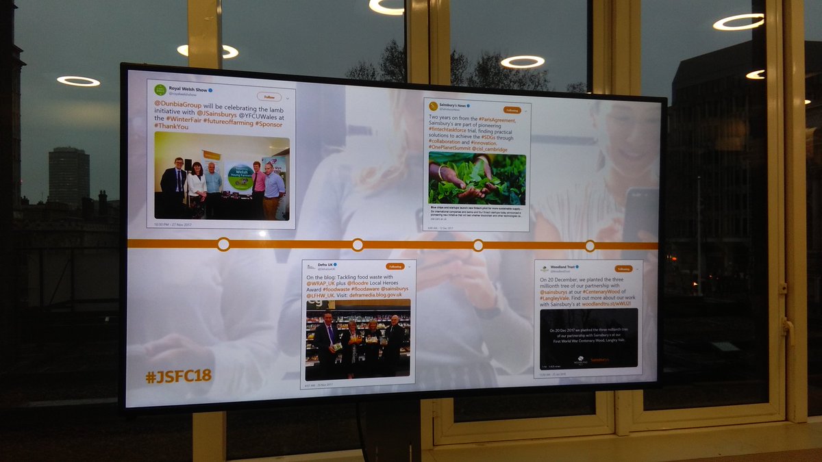 WTJohnTucker's tweet photo. Proud to be at the Sainsbury's farming conference today #JSFC18 - they are a great supporter of @WoodlandTrust . Some inspiring presentations around innovation, expecially use of data - lessons for the tree and woodland world? https://t.co/2VLr6Hnk6T