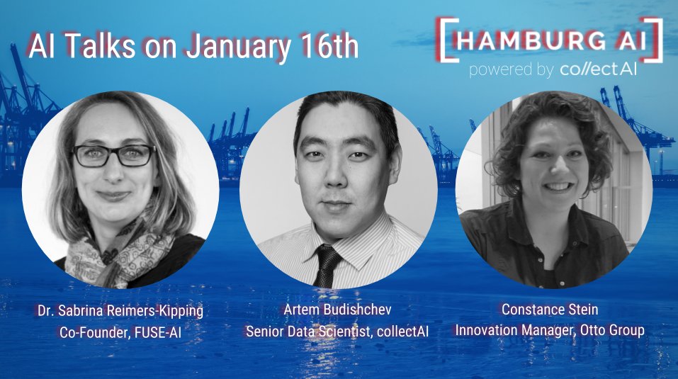 HamburgAI's tweet photo. Get ready for the next edition of #HamburgAI: On January 16th at @WeWork #Hamburg #HanseForum, we will discuss exciting #AI use cases with you – presented by @OttoGroup_Com among others. Until then, check out the recap of our previous event: https://t.co/tBOQ6we3uK https://t.co/d9aenBwQ2F
