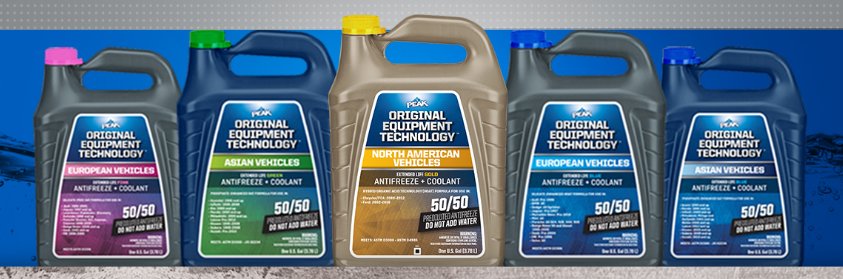 Peak Antifreeze Color Chart