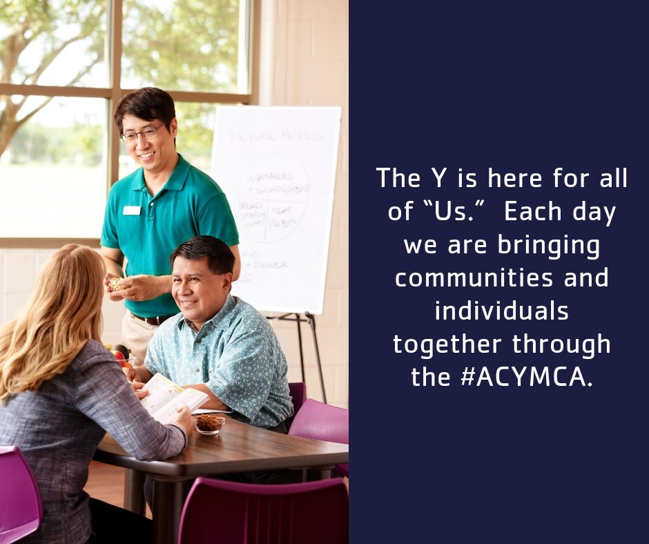 The Y is here for all of “Us.”  Each day we are bringing communities and individuals together through the #ACYMCA.  Our programs nurture potential, improve health and educate youth, all in service of making us better.  #ForABetterUs