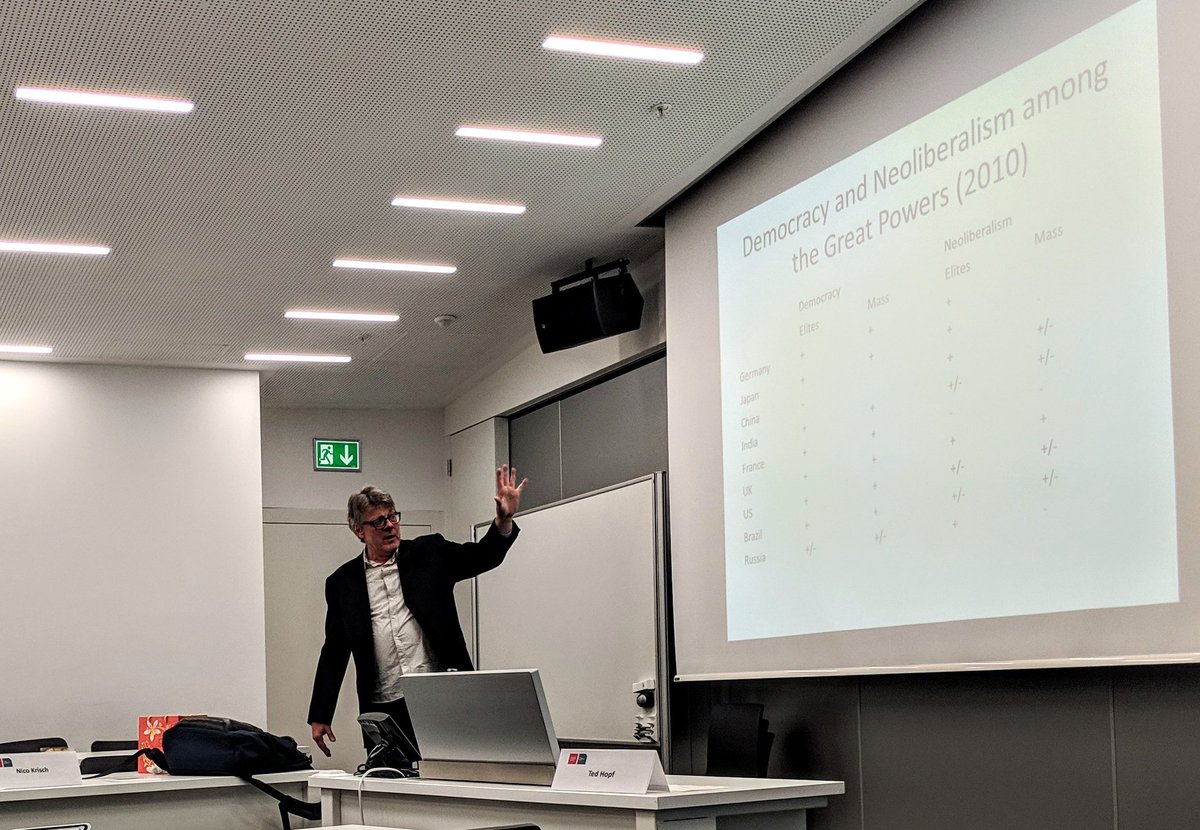 ManaliKumar's tweet photo. Great talk by Ted Hopf today @GlobalGov_IHEID on China's hegemonic prospects with very interesting new data from the @MIC_Identity-ASEAN project https://t.co/v1RDgNGPEt