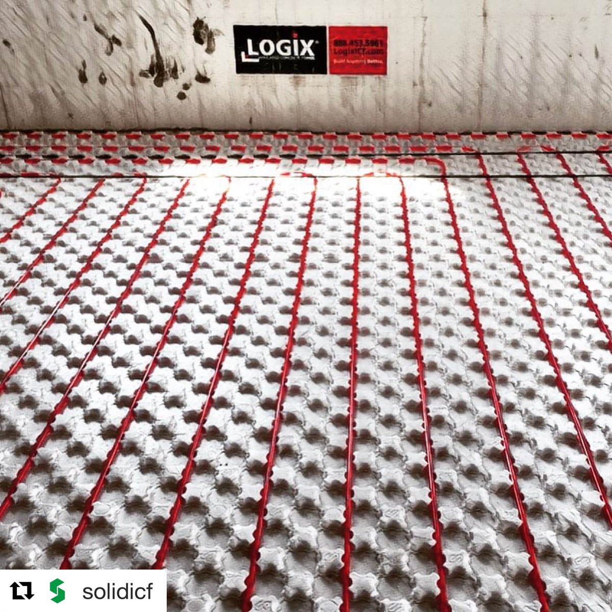 IcfBase's tweet photo. #ICF #InsulatedConcreteForms shouldn’t stop with the walls. #RadiantHeating marries extremely well controlling indoor climate control and keeping energy usage low. @solidicf #BuildSmarter #ICFbase #ICFsource https://t.co/dDeIdqvrop