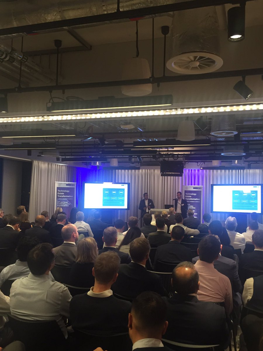 gft_tech's tweet photo. A packed room at @GoogleCloud_UKI in London listening to our own @Dave_Creer &amp; @digitalasset presenting the very latest in #DLT &amp; #Blockchain technology! https://t.co/uFVY4bRkkx