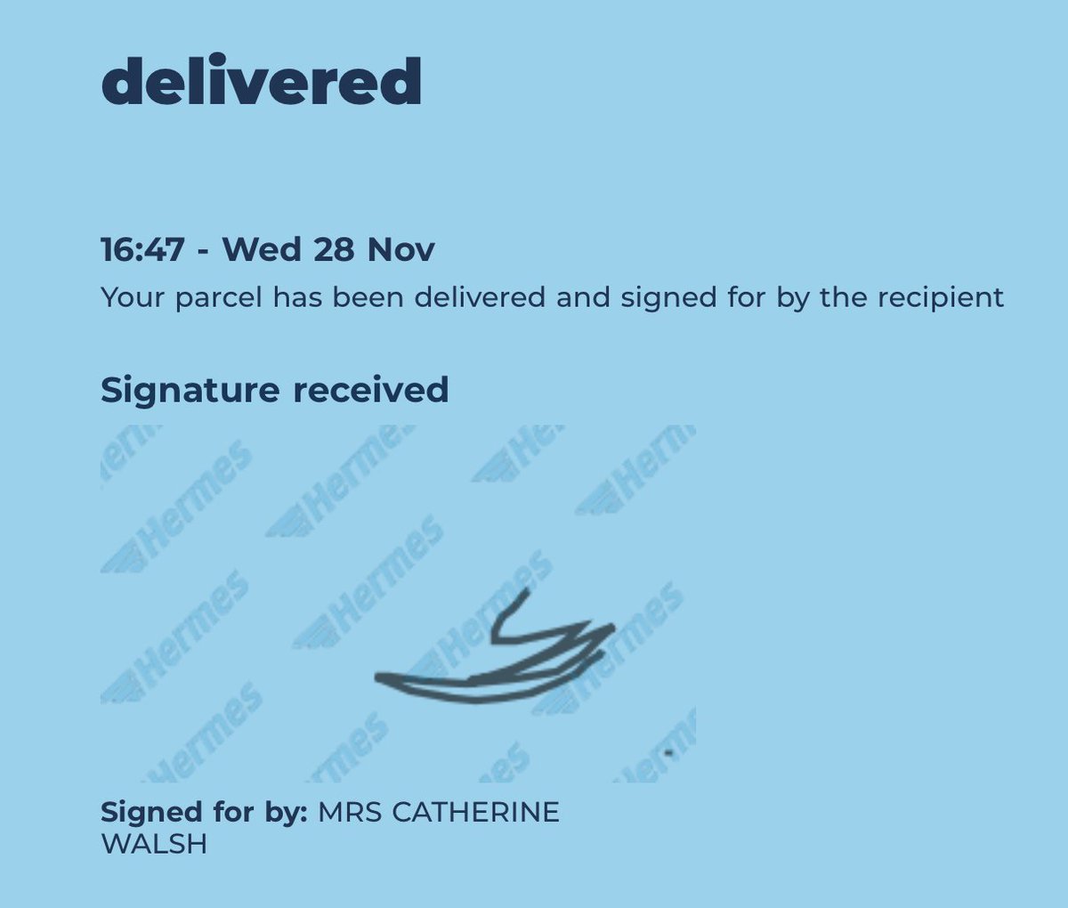 acrforschools's tweet photo. @Hermesparcels how can you deliver with a signature when I've been in and nobody has been near...... https://t.co/CxLI66nNRj
