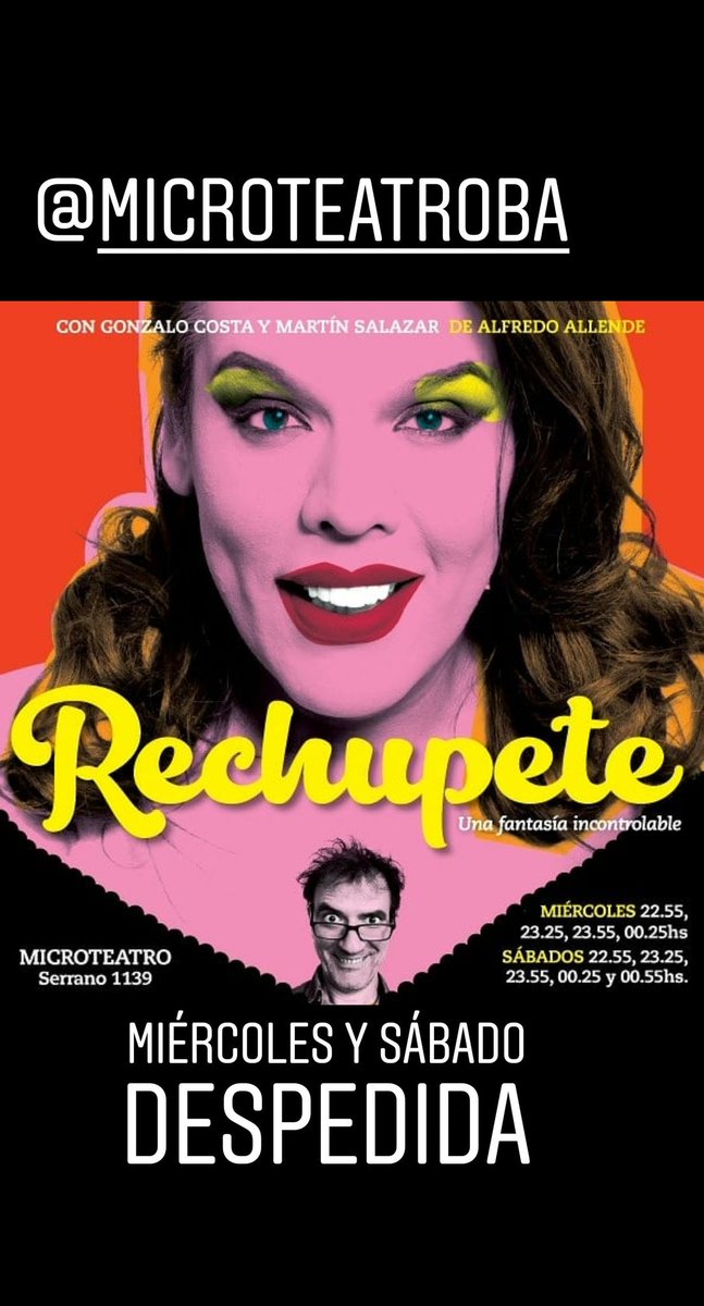 Miércoles y Sábado DESPEDIDA <a href="/MicroteatroBA/">Microteatro BA</a>