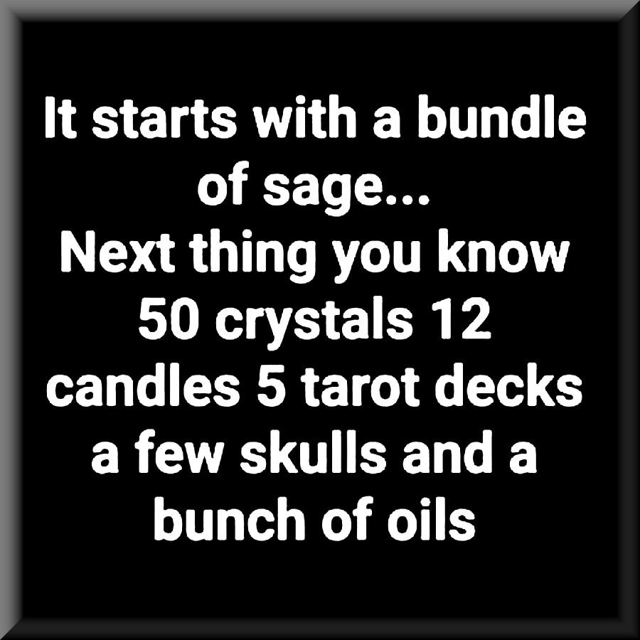 Alchemy669's tweet photo. Next thing you know...๐ฎ๐๐ซ๐ฏ๏ธ๐ #alchemy6 #witch #witchcraft #wicca #sage #crystals https://t.co/70PhNUQABE