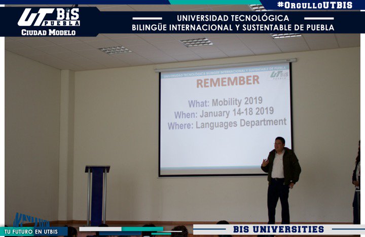 UTBISPuebla's tweet photo. Movilidad Internacional y Nacional
Se imparte plática a alumnos de cuatrimestre tres para que puedan aplicar en el próximo proceso de movilidad 2019. 
#ProudlyUTBIS #OrgulloUTBIS #BISuniversities https://t.co/YQom8OyZM5