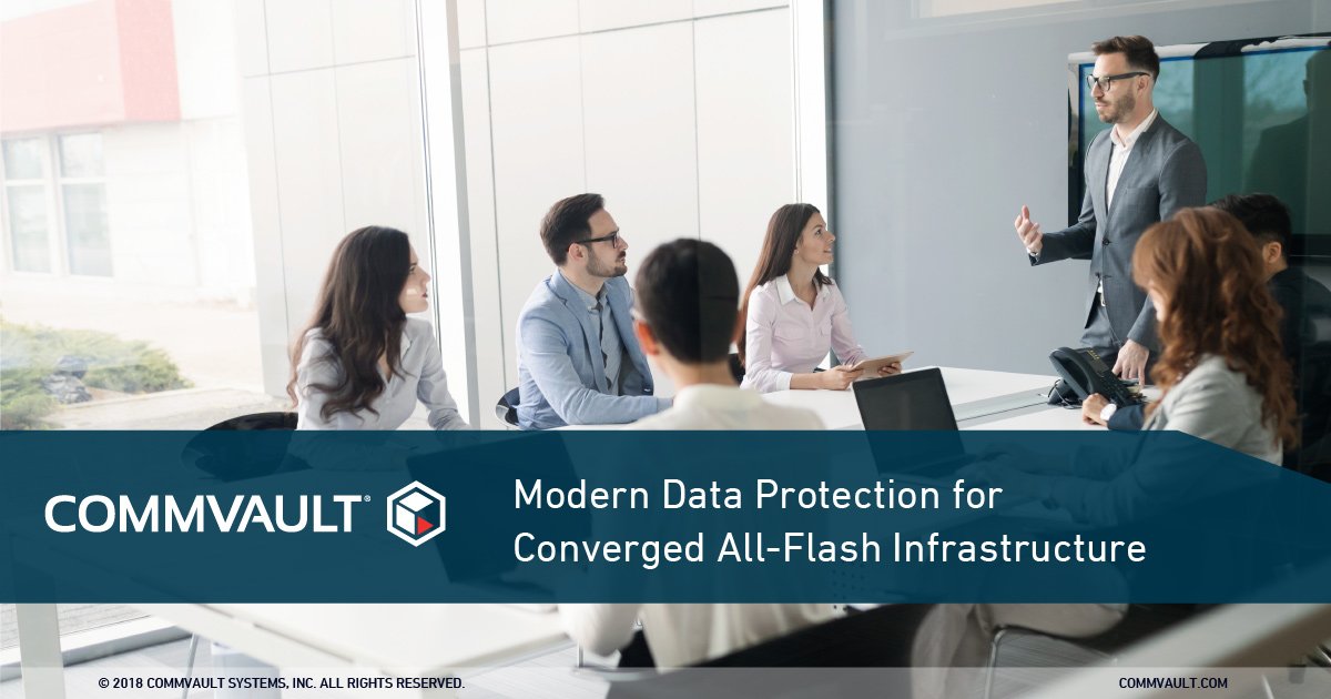 Commvault's tweet photo. Our own Roy Child and @PureStorage discuss modern #dataprotection for converged all-flash #infrastructure in this on-demand #webinar. Check it out: https://t.co/lVOIur3AEX https://t.co/CpxUolloVW