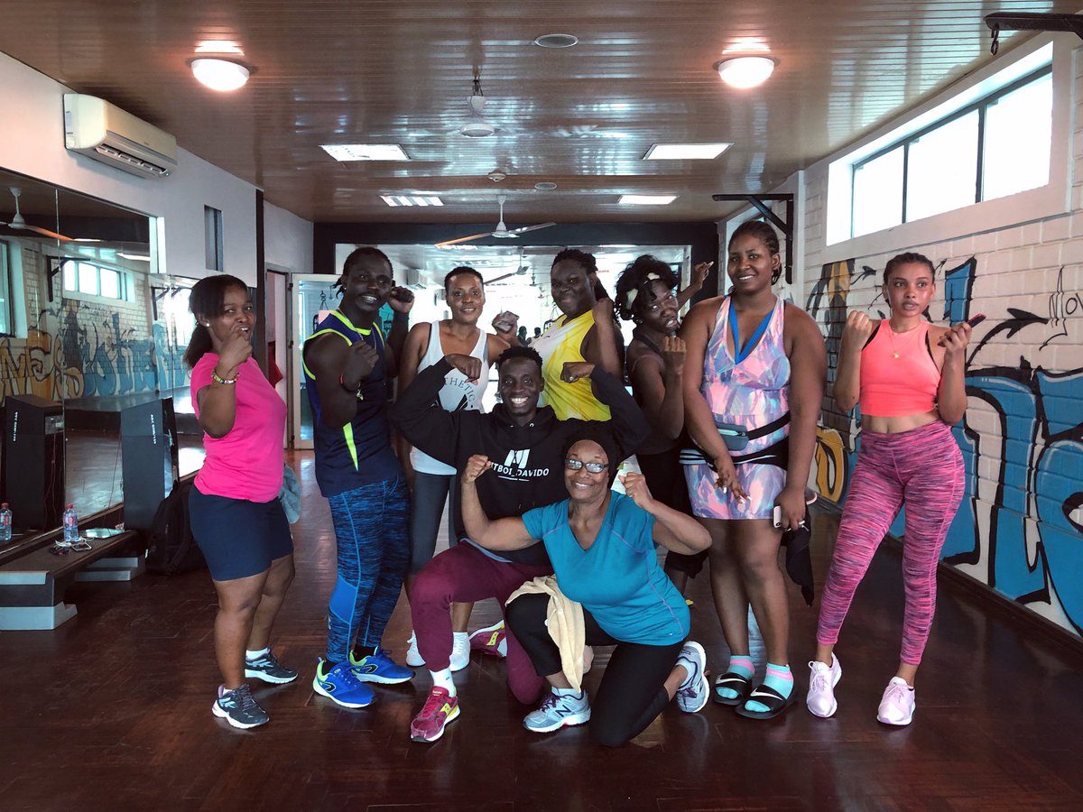 davidentertaina's tweet photo. Wonderful session with @tfhcghana thanks so much for being part of the #afroaerobicstour was fun being with you ... #fitboi #likeforlikes #morefollowers #likeforlikes #like4likes #follow4followback #workout #beautifulgirls @realmadriden @shattawalegh @stonebwoyb https://t.co/pwzCVmUfFt
