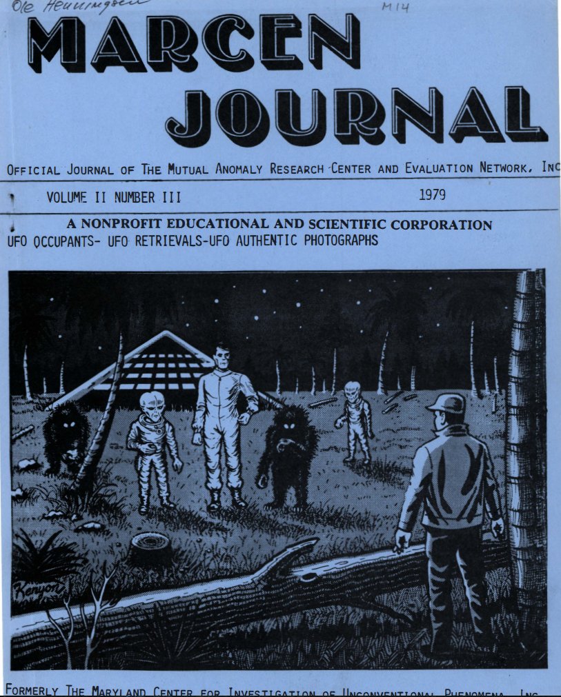 Archives for the Unexplained on Twitter: "Willard McIntyre's Mutual Anomaly Research Center and Evaluation Network (MARCEN) published a UFO journal called 'Believe It'. In the 1970's it was renamed the 'MARCEN Journal'.