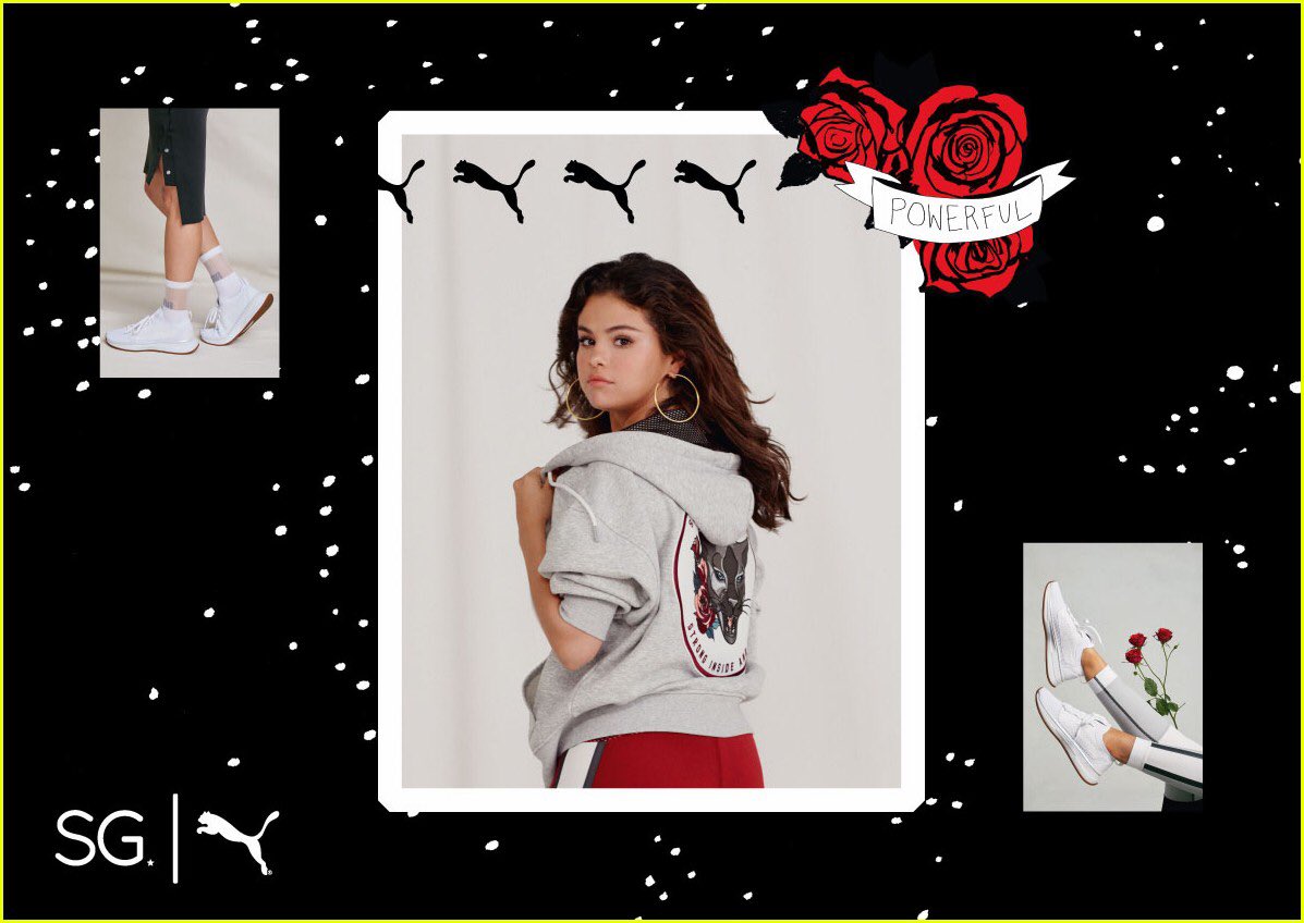 SELENAT0RSARMY's tweet photo. Selena Gomez para su colección con PUMA llamada "Strong Girl" #SGxPUMA. https://t.co/fwYAapFLWl