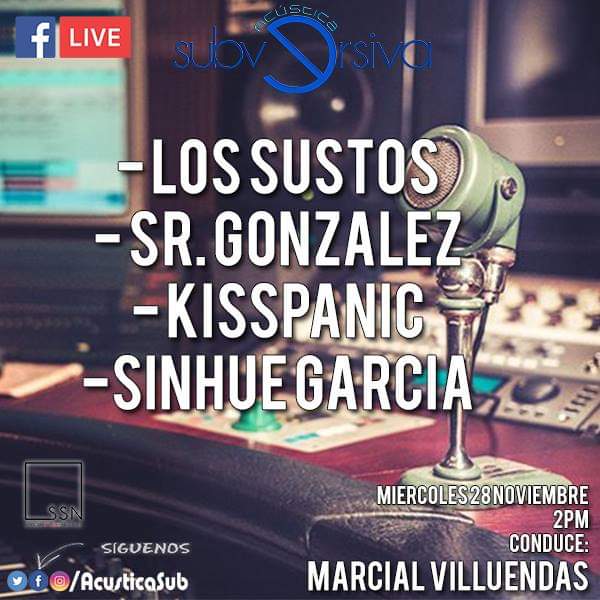 SquareStudioN's tweet photo. ¡Miércoles de @AcusticaSub desde Square Studio! 

@Marcial_Villu te espera en Facebook Live a partir de las 2pm

#FelizMiércoles #AcústicaSubversiva #RecordingStudio #Nápoles #AudioDesign #Podcast #Music https://t.co/Ij4iDCJewB