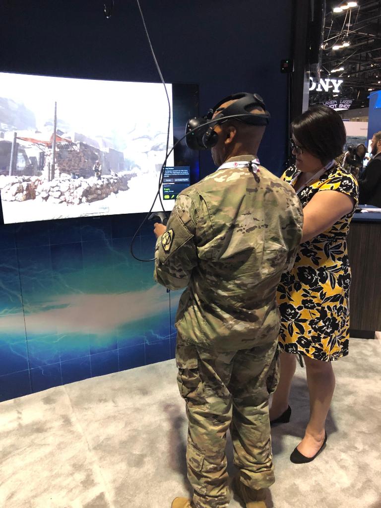 northropgrumman's tweet image. Be immersed! Our AR/VR technology being shown @iitsec provides a truly immersive virtual experience similar to what our soldiers get to experience in real training scenarios - anywhere around the world! ms.spr.ly/6014rhw9K #NorthropGrumman #TrainingAndSimulation #IITSEC