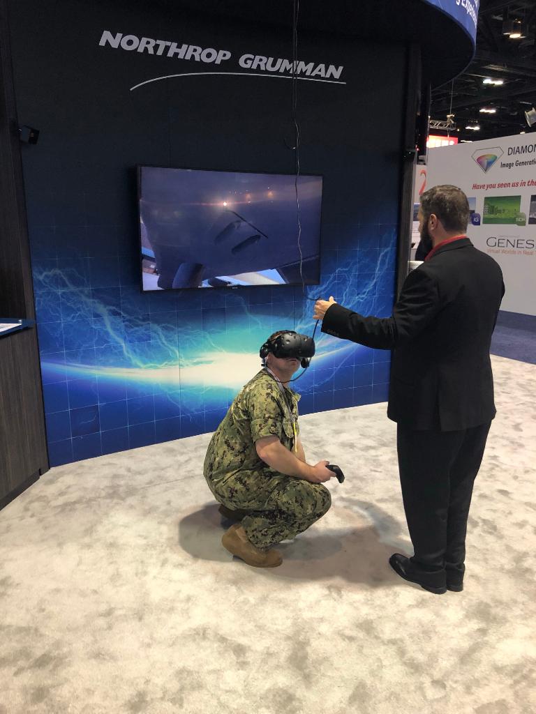 northropgrumman's tweet image. Be immersed! Our AR/VR technology being shown @iitsec provides a truly immersive virtual experience similar to what our soldiers get to experience in real training scenarios - anywhere around the world! ms.spr.ly/6014rhw9K #NorthropGrumman #TrainingAndSimulation #IITSEC